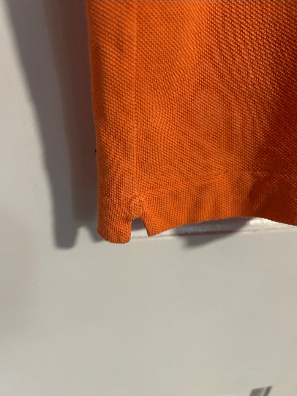 Lacoste Orange Pique Polo with Crocodile Logo - Picture 5 of 6